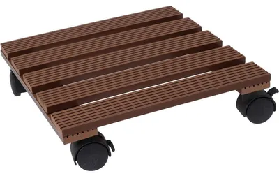 Immagine prodotto di Portavaso mobile ProGarden, legno/plastica, 29x29 cm, marrone/nero