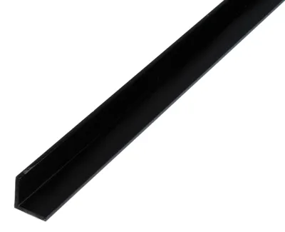 Zdjęcie produktu dla Alberts 479039 Profil kątowy, tworzywo sztuczne, czarny, 1000 x 20 x 20 mm