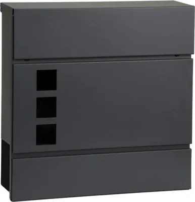 Obrázek produktu pro ModernHome HPB932-8 Poštovní schránka s držákem na noviny, pozinkovaná ocel, antracit