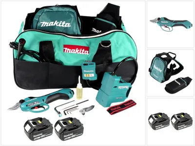 Produktbild von Makita DUP 361 T Akku Rebschere Astschere 36 V ( 2x 18 V ) + 2x Akku 5,0 Ah + Tasche - ohne Ladegerät