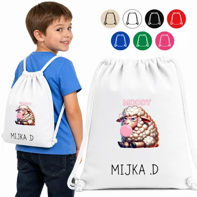 Image de Worek Na Wf - Humorzasta Owieczka Z Różową Gumą