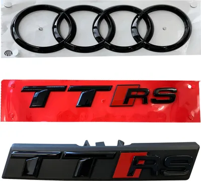 Obrázek produktu pro Originální Audi TTRS Black Edition PAKET Mřížka chladiče s černým emblémem + zadní část + kroužky