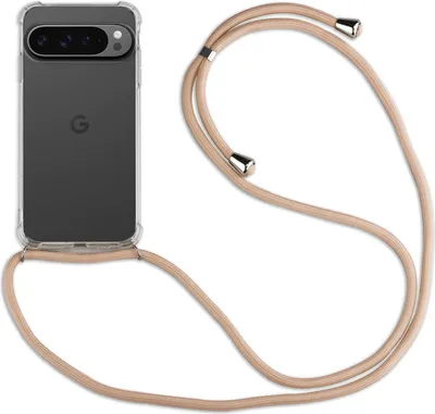 Produktbild von Handykette Für Google Pixel 9 Pro XL Handyhülle mit Band Hülle Kordel Bumper in Beige/Braun