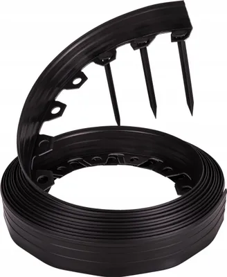 Zdjęcie produktu dla Obrzeże ogrodowe trawnikowe tworzywo sztuczne 2x10m czarny 6cm