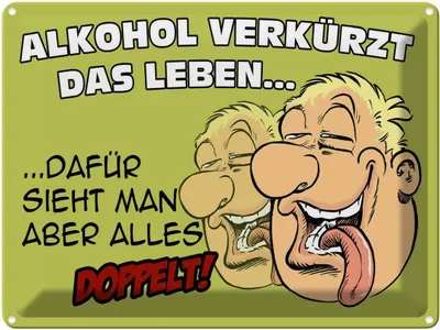 Produktbild von vianmo Blechschild 30x40 cm verkürzt das Leben dafür Spruch Zitat
