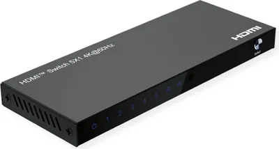 Obrázek produktu pro ROLINE HDMI Switch 5fach 4K60Hz HDCP2.3+ IR Fernbd.