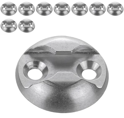 Produktbild von Airline Zurrpunkt Fitting Airlineschiene Einzel Halter Anker Platte runde Form 10 Stück