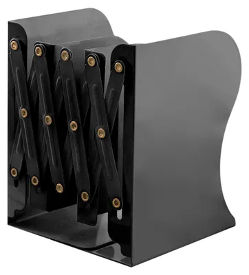 Produktbild von Buchstützen, einziehbar, flexibel, groß, ohne Aufkleber, Metallmaterial, Büro, Buchstütze für Schreibtisch, Schwarz