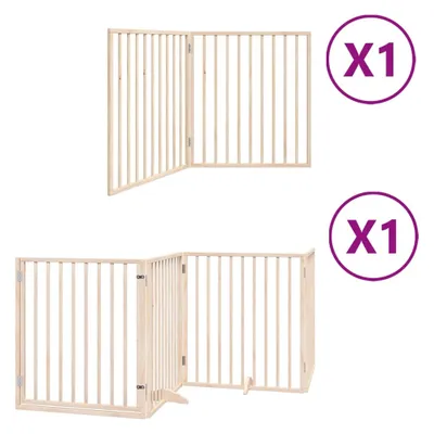 Obrázek produktu pro Zábrana pro psy s dvířky skládací 6 panelů 480 cm topol