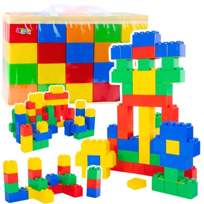 Obrázok produktu pre Sada veľkých stavebných blokov vo vrecku Farebné 28,5x9x9 Cm 20 ks.