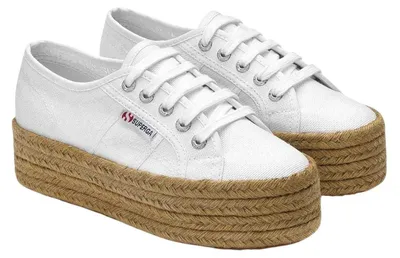 Imagen del producto de Superga - Zapatilla "2790" para mujer, cordones, suela con plataforma, modelo GT21317 (talla 41 EU), color blanco