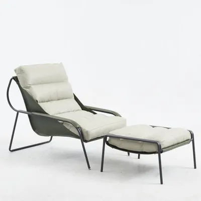 Produktbild von Relax Liege Sessel Möbel 2tlg. Einrichtung Set Fußhocker Stuhl Lehn