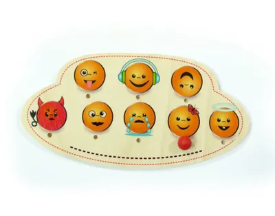 Produktbild von Holzdekoration Türschild Emojis BxLxH 200x20x100mm NEU