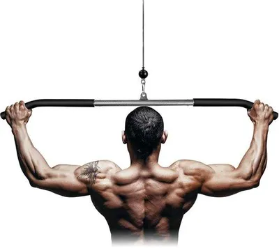 Obrázek produktu pro Hrazda na kladku, 85-100 cm, pro cviky na záda, triceps a biceps, fitness