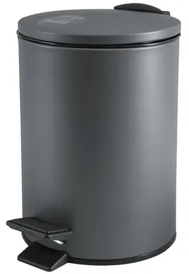 Produktbild von Spirella Treteimer Cannes - dunkelgrau - 5L - Metall - 20 x 27 cm