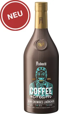 Produktbild von Asbach Coffee + Cream Likörchen 15% Vol. 0,7l