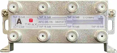 Image de Dérivateur TRIAX à 6 voies, 1,2 GHz, 16,5 dB, 1 pièce.