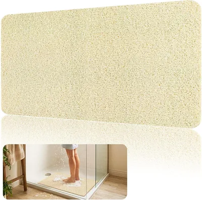 Obrázok produktu pre Sprchová predložka 40 x 60 cm, béžová, PVC, protišmyková, do kúpeľne