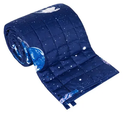 Image de Rebel RBY-2000-5 : Couverture lestée anti-stress pour enfants, 5 kg, 100 x 150 cm, motif cosmos