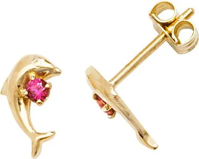 Produktbild von Süße 9 Karat (375) Gold Damen - Paar Ohrstecker mit Zirkonia - 9mm*5mm; TRS27323