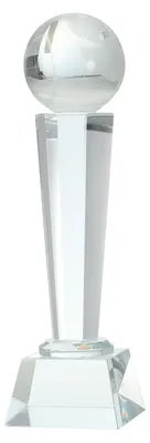 Image de Trophée en cristal avec socle pour compétitions sportives