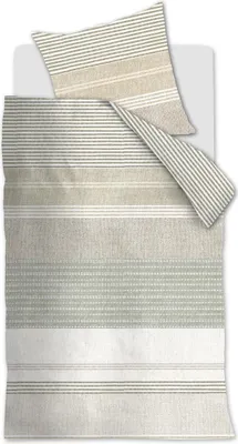 Produktbild von Beddinghouse Biber-Bettwäsche-Garnitur Stitches Farbe Yellow Größe 155x220