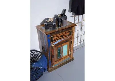 Produktbild von MASSIVMOEBEL24 Badkommode Altholz 55x34x73 mehrfarbig lackiert NATURE OF SPIRIT #100