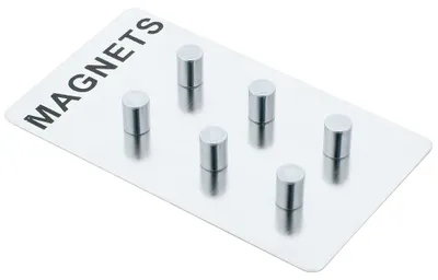Produktbild von Zeller Magnet-Set, 6-tlg., extra stark, Edelstahl Ø0,6x0,8