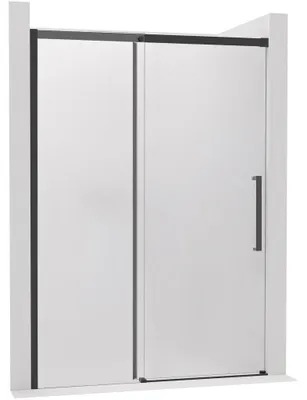 Imagen del producto de CERANO - Puerta corredera para ducha Lantono - lado izquierdo - 8 mm - Cierre suave -  mate, vidrio esmerilado - 140x195 cm