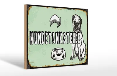 Produktbild von Holzschild Spruch 12x18 cm Hundetankstelle Schild