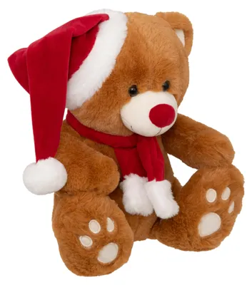 Image de Ours en peluche avec un bonnet, 34 cm