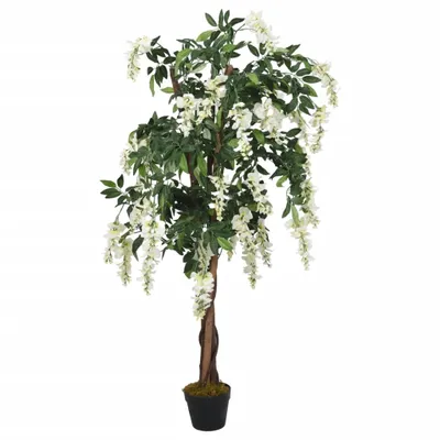 Immagine prodotto di Glicine Artificiale 1260 Foglie 180 cm Verde e Bianco