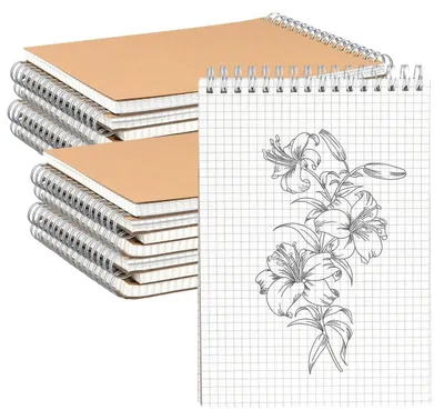 Immagine prodotto di Quaderni A5 a quadretti, con spirale, confezione da 15 pezzi, 80 fogli per quaderno