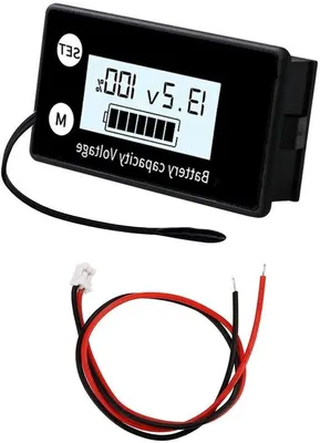 Produktbild von Elektronische Voltmeter mit Alarmsensor und LCD-Bildschirm, 8-100 V, weiß