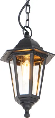 Zdjęcie produktu dla Lampa wisząca zewnętrzna czarna - New Haven