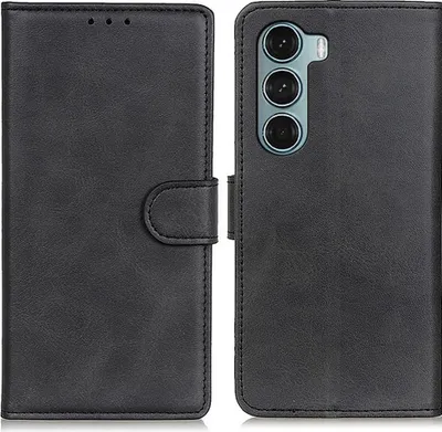 Produktbild von Motorola Moto G200 5G Hülle - Coverup Luxus Klapphülle - Schwarz