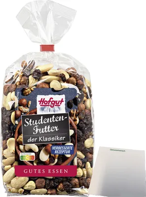 Produktbild von Hofgut Studentenfutter (500g Beutel) + usy Block