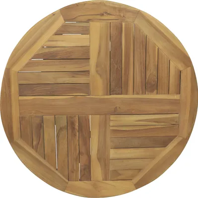 Image de AXI Sari Plateau Tournant en Bois de teck, Rond, Ø 60 cm | Assiette de service idéal pour les boissons, les gâteaux et les accessoires