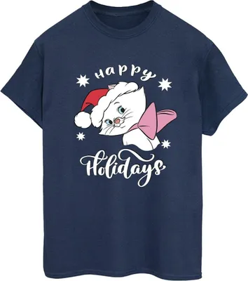 Image de Disney - "The Aristocats Happy Holidays" T-Shirt für Damen BI10500 (XXL) (Marineblau)