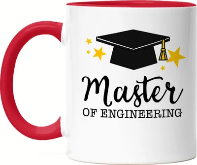 Produktbild von Master of Engineering Tasse Rot Abschluss Geschenk Studium Absolvent Masterabschluss Studium Uni
