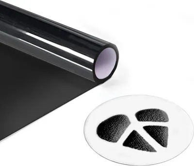 Produktbild von 3D Puff HTV Transferfolie Rolle 12"x5ft Schwarz – Weiche, Umweltfreundliche Heat Transfer Vinyl für DIY Kleidung und Textilien
