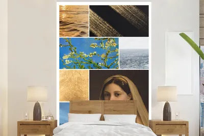Produktbild von MuchoWow® Fototapete für Wohnzimmer oder Schlafzimmer Wandtapete Vinyl Motivtapete Alte Meister - Collage - Malerei - 225x350 cm - Schlafzimmer tapete