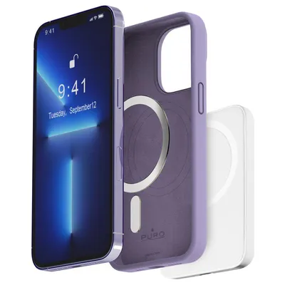 Zdjęcie produktu dla Etui Silikonowe Puro Icon Mag Magsafe Do Iphone 14 Pro - Lawendowe
