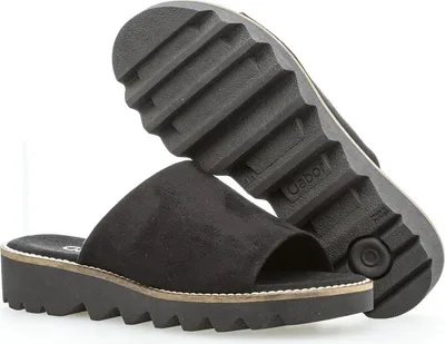 Produktbild von Gabor Damen Pantoletten mit breitem Oberriemen und dicker Profil-Sohle, Slip-On-Design
