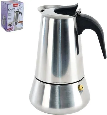 Produktbild von Orion Espressokocher Espressokanne Kaffeebereiter aus Stahl 0,45l