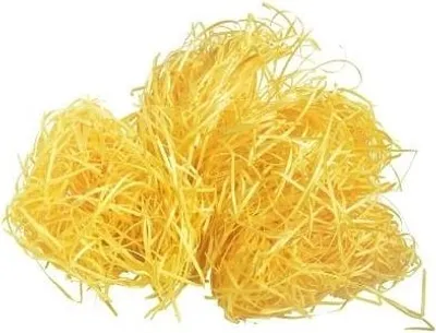 Image de Laine de bois Laine de rembourrage jaune 1kg