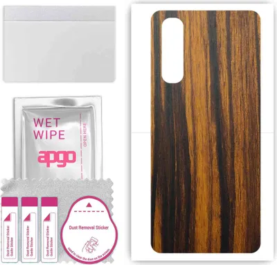 Produktbild von apgo Rückseite Schutzfolie, Skin, kompatibel mit Oppo Reno3 Pro, Hinten Displayschutzfolie aus Vinylfolie, kratzfest, einfache Montage - Tigerwood