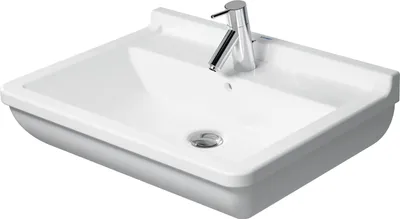 Produktbild von Waschtisch STARCK 3 m ÜL HLB 1 Hahnloch 650x485mm weiß 650 x 485 mm weiß