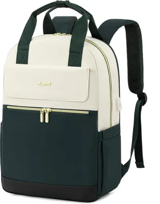 Immagine prodotto di LOVEVOOK Zaino da donna 15,6 pollici impermeabile con scomparto per laptop Verde scuro