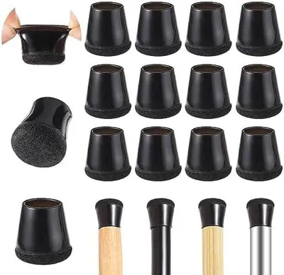 Obrázok produktu pre 40 kusov nožičiek na stoličky, elastické filcové podložky na nožičky, zabraňujú poškriabaniu podlahy